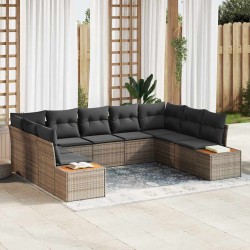 Sonata H Градински Софа Комплект 5 pcs Сив 289 x 209 x 85 см Полиратан - Градински Дивани и Пейки
