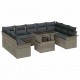 Sonata H Градински Софа Комплект 10 pcs Сив 100 x 55 x 73 см Полиратан