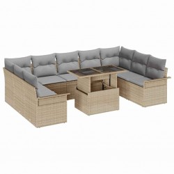 Sonata H Градински Софа Комплект 10 pcs Бежово 100 x 55 x 73 см - Градински Дивани и Пейки