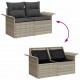 Sonata H Градински Софа Комплект 10 pcs Светлосиво 100 x 55 x 73 см
