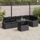 Sonata H Градински Софа Комплект 7 pcs Черно 100 x 55 x 73 см Полиратан