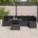 Sonata H Градински Софа Комплект 7 pcs Черно 100 x 55 x 73 см Полиратан