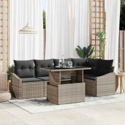 Sonata H Градински Софа Комплект 6 pcs Сив 100 х 55 х 73 см - Градински Дивани и Пейки