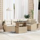 Sonata H Градински Софа Комплект 6 pcs Бежов и кремав 100 х 55 х 73 см