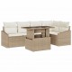Sonata H Градински Софа Комплект 6 pcs Бежов и кремав 100 х 55 х 73 см