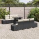 Sonata H Градински Софа Комплект 7 pcs Черен и кремав 100 x 55 x 73 см