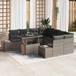 Sonata H Градински Софа Комплект 9 pcs Сив 100 x 55 x 73 см - Градински Дивани и Пейки