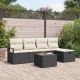 Sonata H Градински Софа Комплект 6 pcs Черно и кремаво 230 x 117 x 85 см