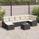 Sonata H Градински Софа Комплект 8 pcs Черно 55 х 62 х 69 см Полиратан