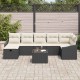 Sonata H Градински Софа Комплект 8 pcs Черно 55 х 62 х 69 см Полиратан