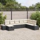 Sonata H Градински Софа Комплект 8 pcs Черно 55 х 62 х 69 см Полиратан