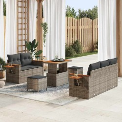 Sonata H Градински Софа Комплект с възглавница 8 pcs Сив 90 x 55 x 71 cm - Градински Дивани и Пейки