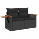 Sonata H Градински Софа Комплект 10 pcs Черно 90 x 55 x 71 cm