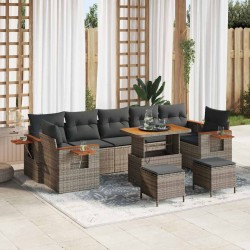 Sonata H Градински Софа Комплект 10 pcs Сив 90 x 55 x 71 cm - Градински Дивани и Пейки