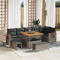 Sonata H Градински Софа Комплект 9 pcs Сив 100 x 100 x 71 cm - Градински Дивани и Пейки