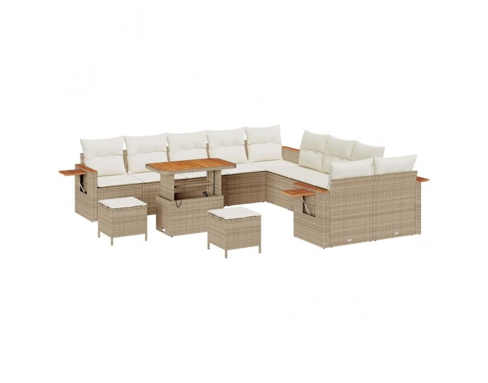 Sonata H Градински Софа Комплект 13 pcs бежово и кремаво 90 x 55 x 71 cm