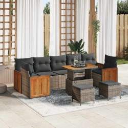 Sonata H Градински Софа Комплект 10 pcs Сив 90 x 55 x 71 cm - Градински Дивани и Пейки
