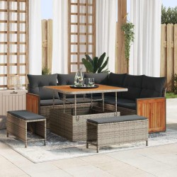Sonata H Градински Софа Комплект 8 pcs Сив 100 x 100 x 71 cm - Градински Дивани и Пейки
