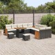 Sonata H Градински Софа Комплект 13 pcs Черно и кремаво 80 x 80 x 71 cm