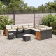 Sonata H Градински Софа Комплект 13 pcs Черно и кремаво 90 x 55 x 71 cm