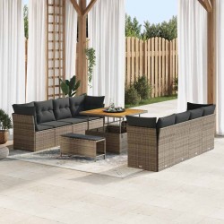 Sonata H Градински Софа Комплект 11 pcs Сив 100 x 100 x 71 cm - Градински Дивани и Пейки
