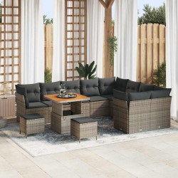 Sonata H Градински Софа Комплект 12 pcs Сив 80 x 80 x 71 cm - Градински Дивани и Пейки