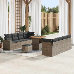 Sonata H Градински Софа Комплект 11 pcs Сив 80 x 80 x 71 cm - Градински Дивани и Пейки