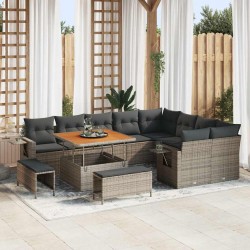 Sonata H Градински Софа Комплект 12 pcs Сив 100 x 100 x 71 cm - Градински Дивани и Пейки
