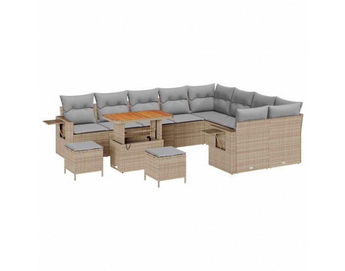 Sonata H Градински Софа Комплект 12 pcs бежово и светлосиво