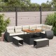 Sonata H Градински Софа Комплект 9 pcs Черно и кремаво 100 x 100 x 71 cm