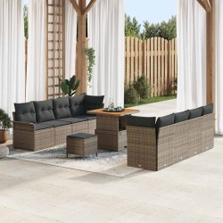 Sonata H Градински Софа Комплект 11 pcs Сив 80 x 80 x 71 cm - Градински Дивани и Пейки