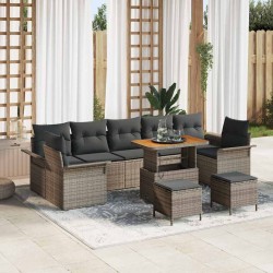 Sonata H Градински Софа Комплект 10 pcs Сив 90 x 55 x 71 cm - Градински Дивани и Пейки