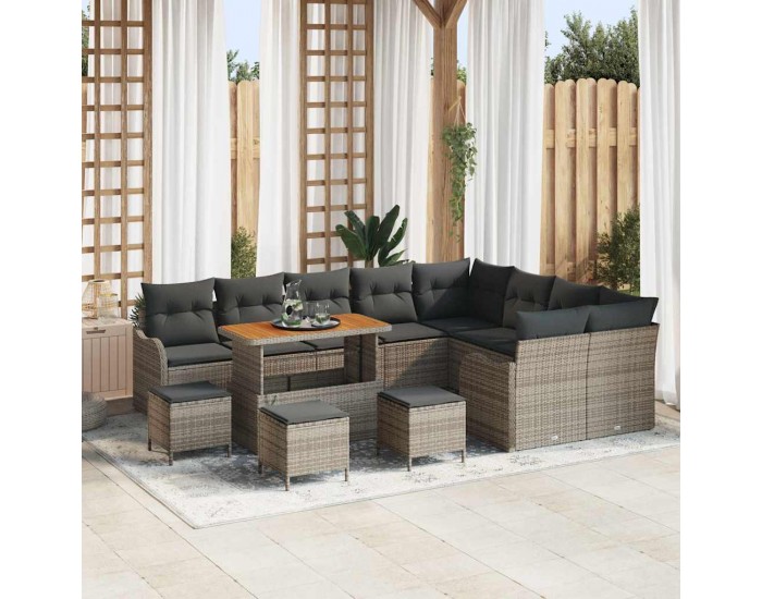 Sonata H Градински Софа Комплект 13 pcs Сив 110 x 55 x 71 см