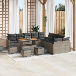 Sonata H Градински Софа Комплект 14 pcs Сив 110 x 55 x 71 см - Градински Дивани и Пейки