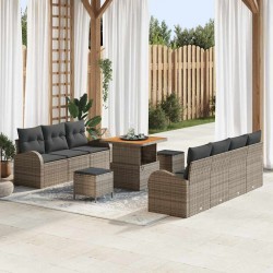 Sonata H Градински Софа Комплект 10 pcs Сив 80 x 80 x 71 cm - Градински Дивани и Пейки
