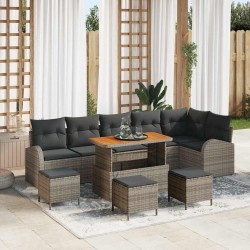 Sonata H Градински Софа Комплект 10 pcs Сив 110 x 55 x 71 см - Градински Дивани и Пейки