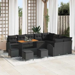 Sonata H Градински Софа Комплект 13 pcs Черно 110 x 55 x 71 см - Градински Дивани и Пейки