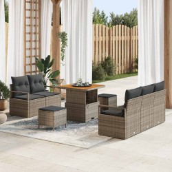 Sonata H Градински Софа Комплект с възглавница 8 pcs Сив 80 x 80 x 71 cm - Градински Дивани и Пейки