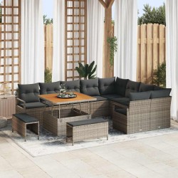 Sonata H Градински Софа Комплект 12 pcs Сив 100 x 100 x 71 cm - Градински Дивани и Пейки