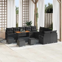 Sonata H Градински Софа Комплект 14 pcs Черно 110 x 55 x 71 см - Градински Дивани и Пейки
