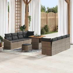 Sonata H Градински Софа Комплект 11 pcs Сив 80 x 80 x 71 cm - Градински Дивани и Пейки