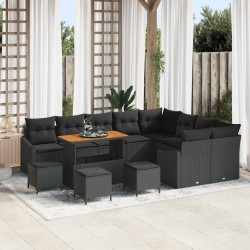 Sonata H Градински Софа Комплект 13 pcs Черно 110 x 55 x 71 см - Градински Дивани и Пейки