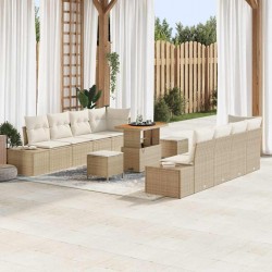 Sonata H Градински Софа Комплект 11 pcs Бежов и кремав 90 x 55 x 71 cm - Градински Дивани и Пейки
