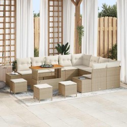 Sonata H Градински Софа Комплект 12 pcs Бежов и кремав 110 x 55 x 71 см - Градина