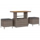Sonata H Градински Софа Комплект 10 pcs Сив 90 x 55 x 71 cm Полиратан
