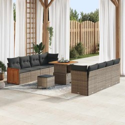 Sonata H Градински Софа Комплект 11 pcs Сив Тъмен сив 80 x 80 x 71 cm - Градински Дивани и Пейки