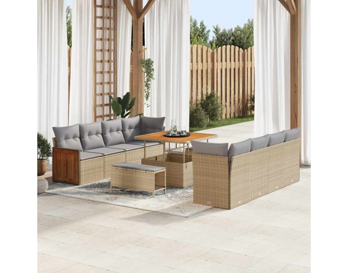 Sonata H Градински Софа Комплект 11 pcs Бежово 100 x 100 x 71 cm