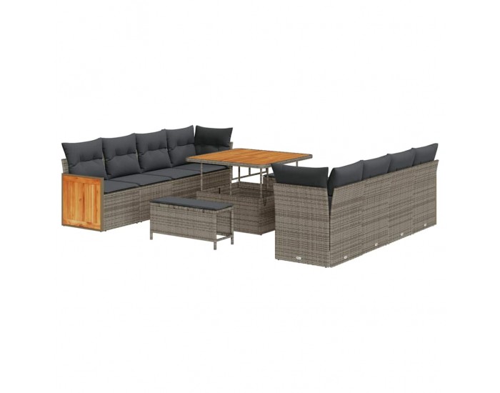 Sonata H Градински Софа Комплект 11 pcs Сив 100 x 100 x 71 cm полиратан