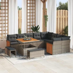 Sonata H Градински Софа Комплект 12 pcs Сиво Тъмносиво 100 x 100 x 71 cm - Градина