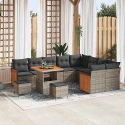 Sonata H Градински Софа Комплект 12 pcs Сиво Тъмносиво 80 x 80 x 71 cm - Градински Дивани и Пейки